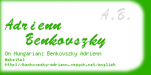 adrienn benkovszky business card